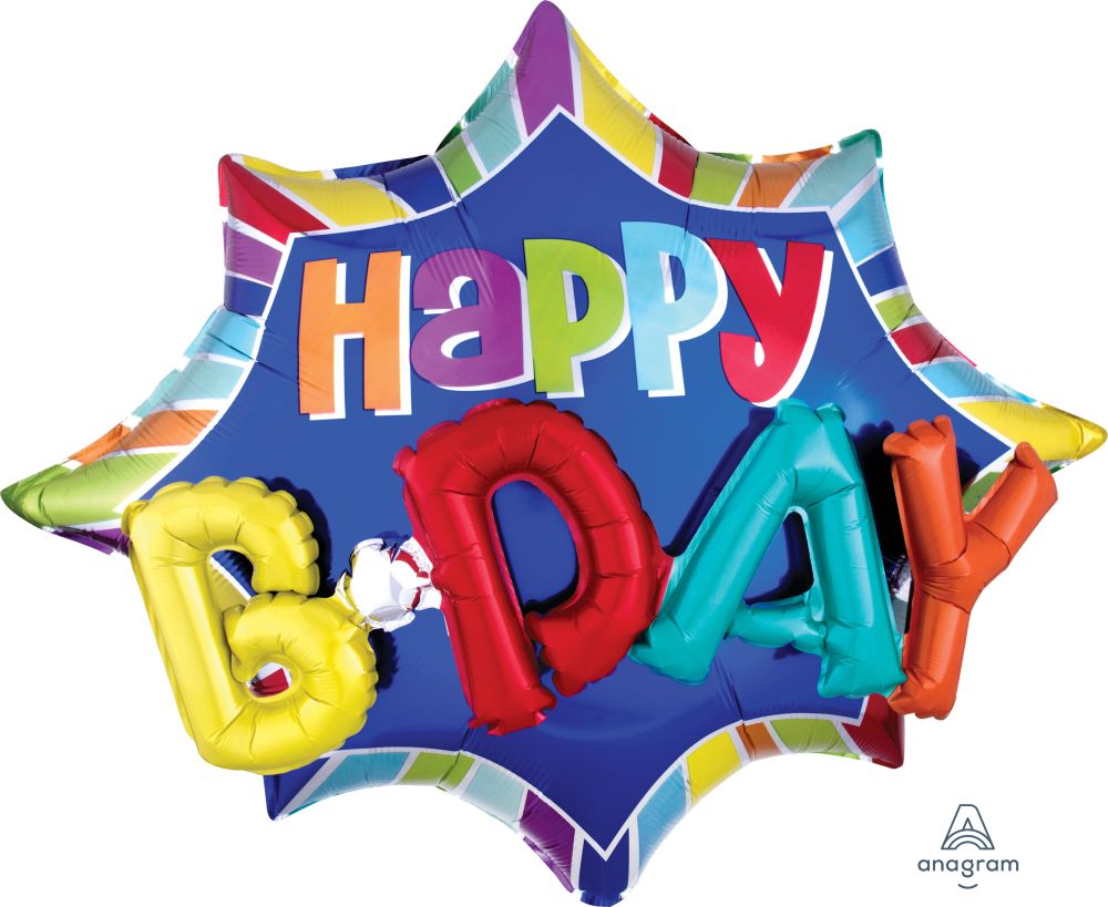 Happy B-Day 3D Balloon
