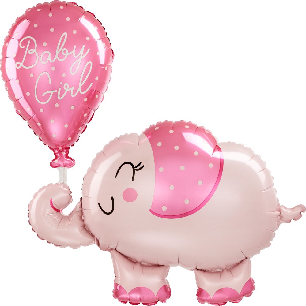 Baby Girl Pink Elephant Balloon