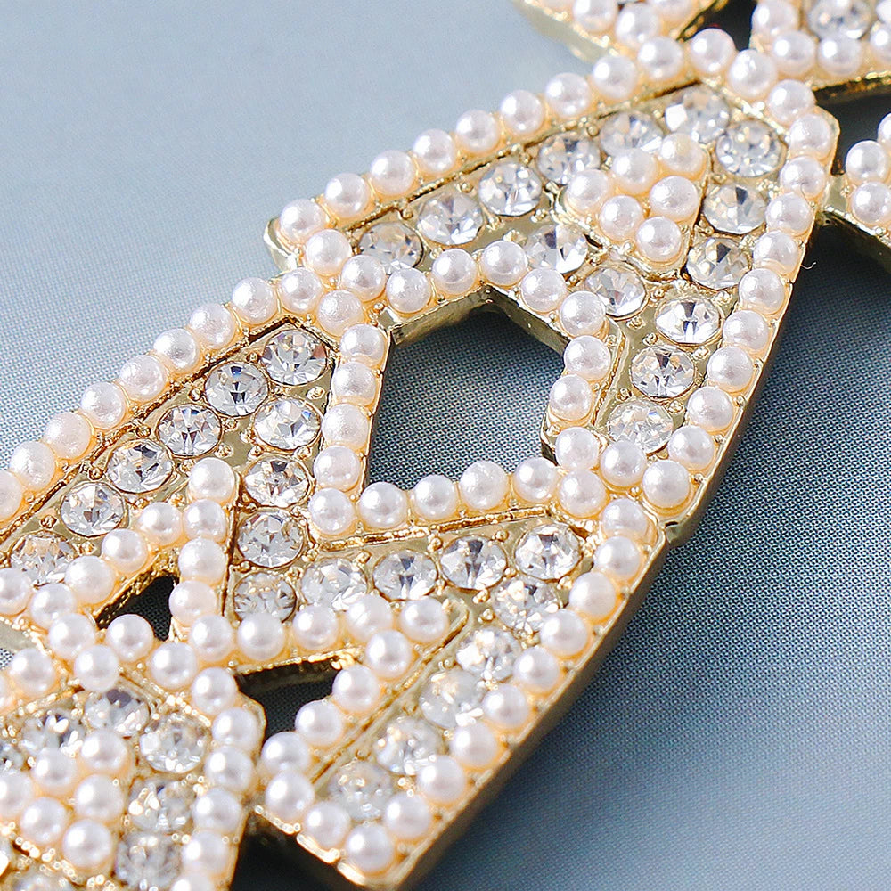 Mama Pearl and Rhinestone Earrings