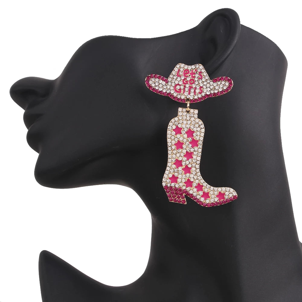Let's Go Girls Cowgirl Earrings