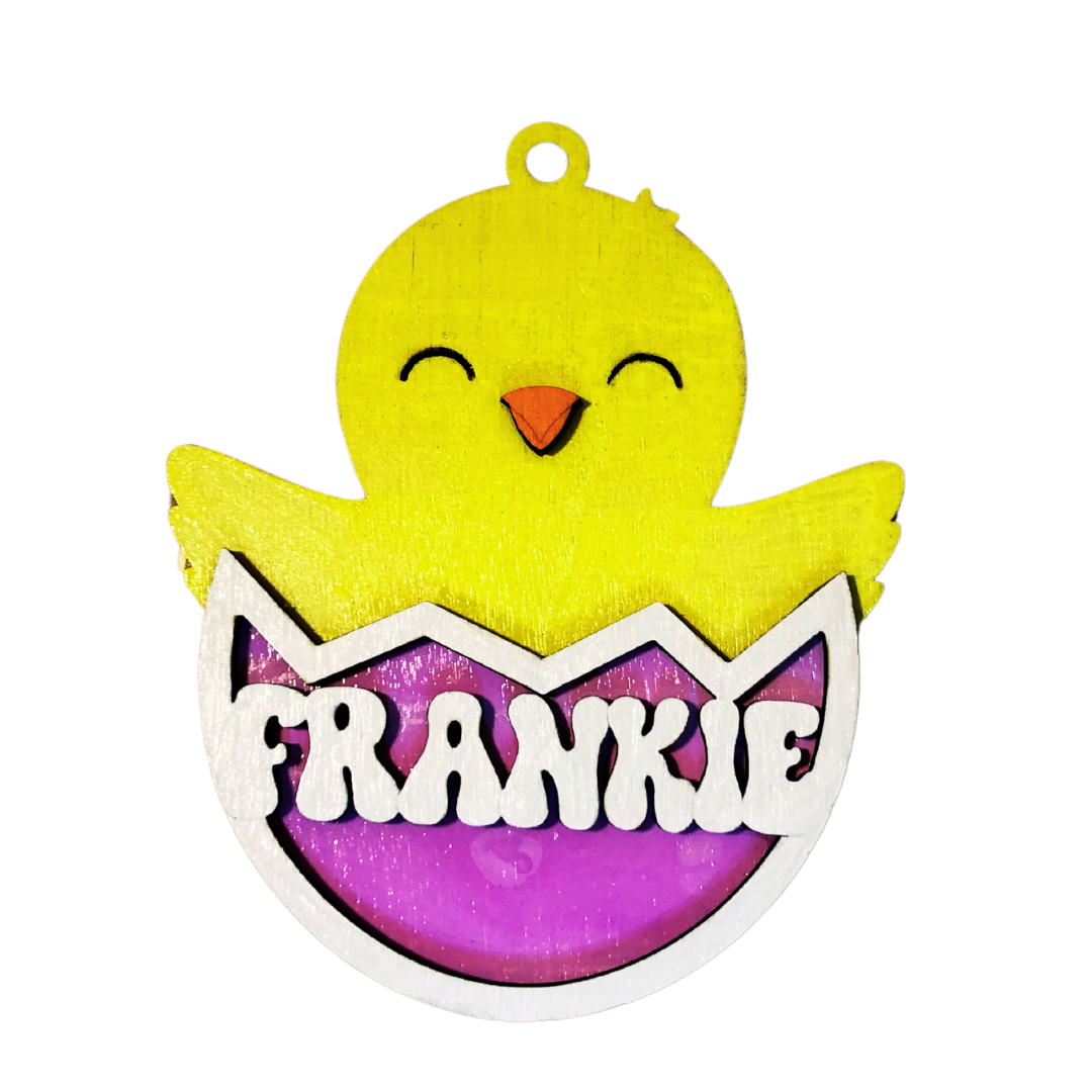 Personalized Baby Chick Easter Basket Tag