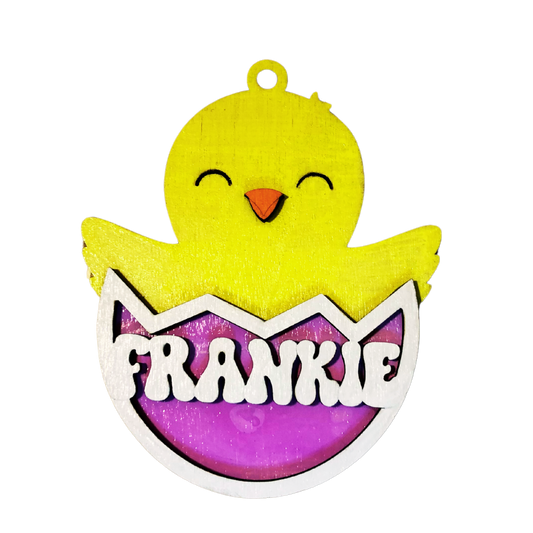 Personalized Baby Chick Easter Basket Tag