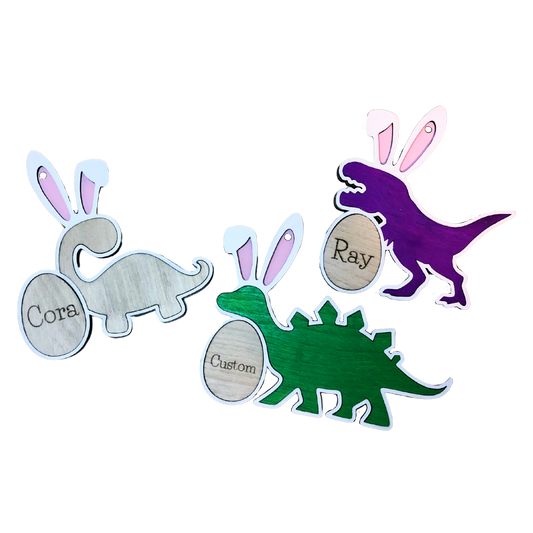 Easter Dinosaur Personalized Basket Tags