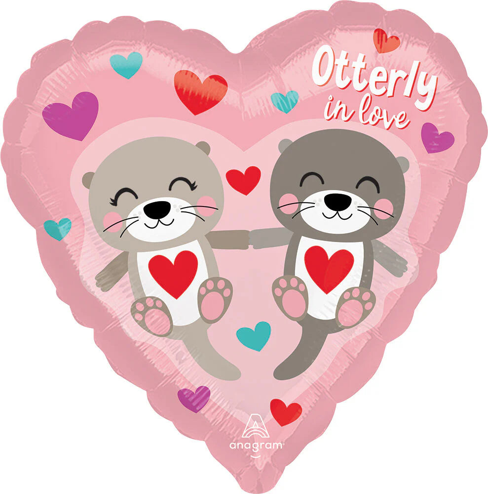 Otterly in Love Foil Mylar Balloon