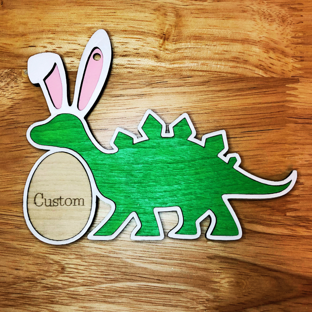 Easter Dinosaur Personalized Basket Tags