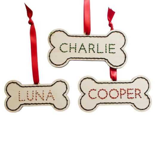 Personalized Pet Embroidery Christmas Ornament