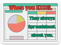 Excel Spreadsheet Sticker – Busy & Company