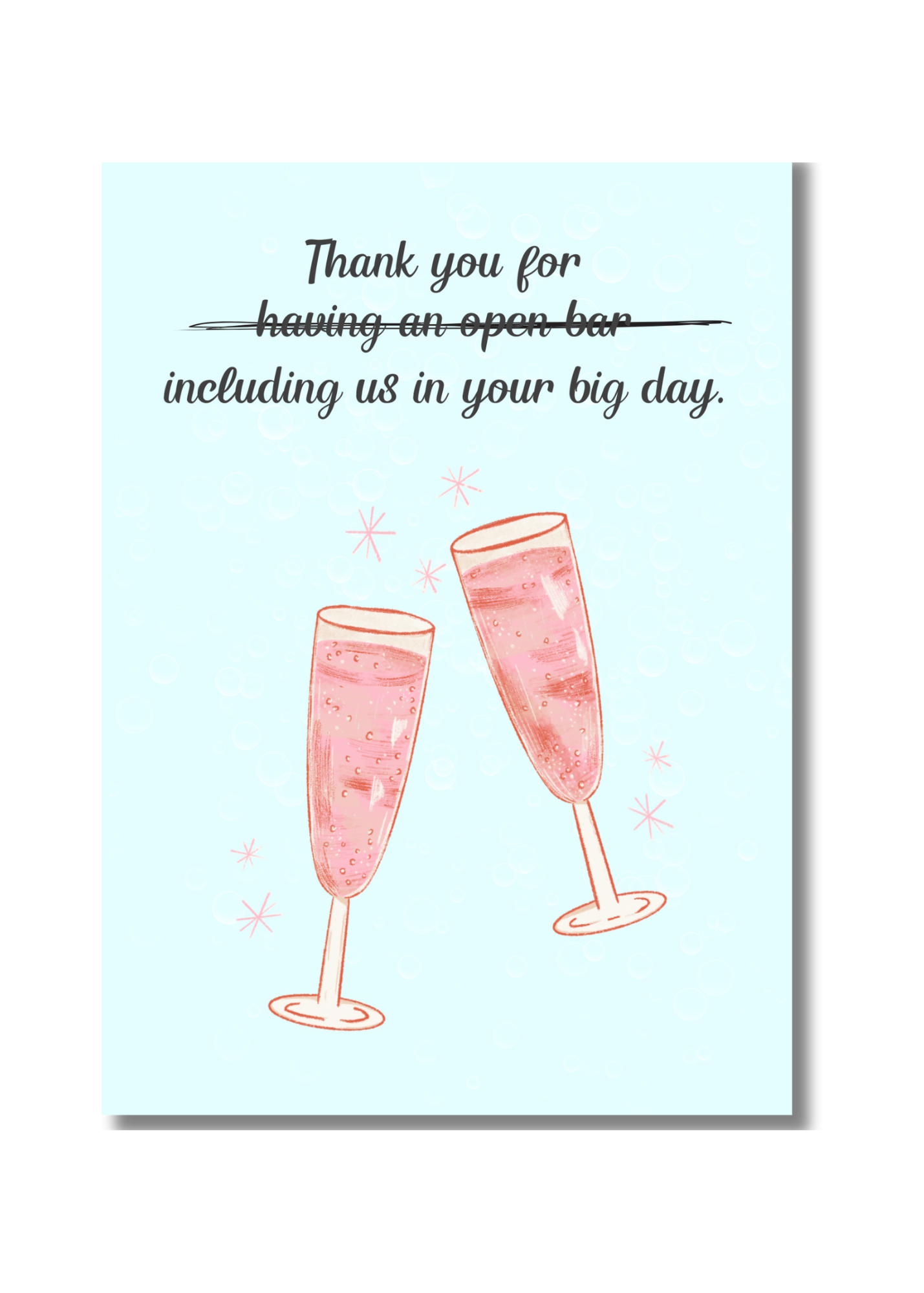 Thank You for Having an Open Bar Greeting Card