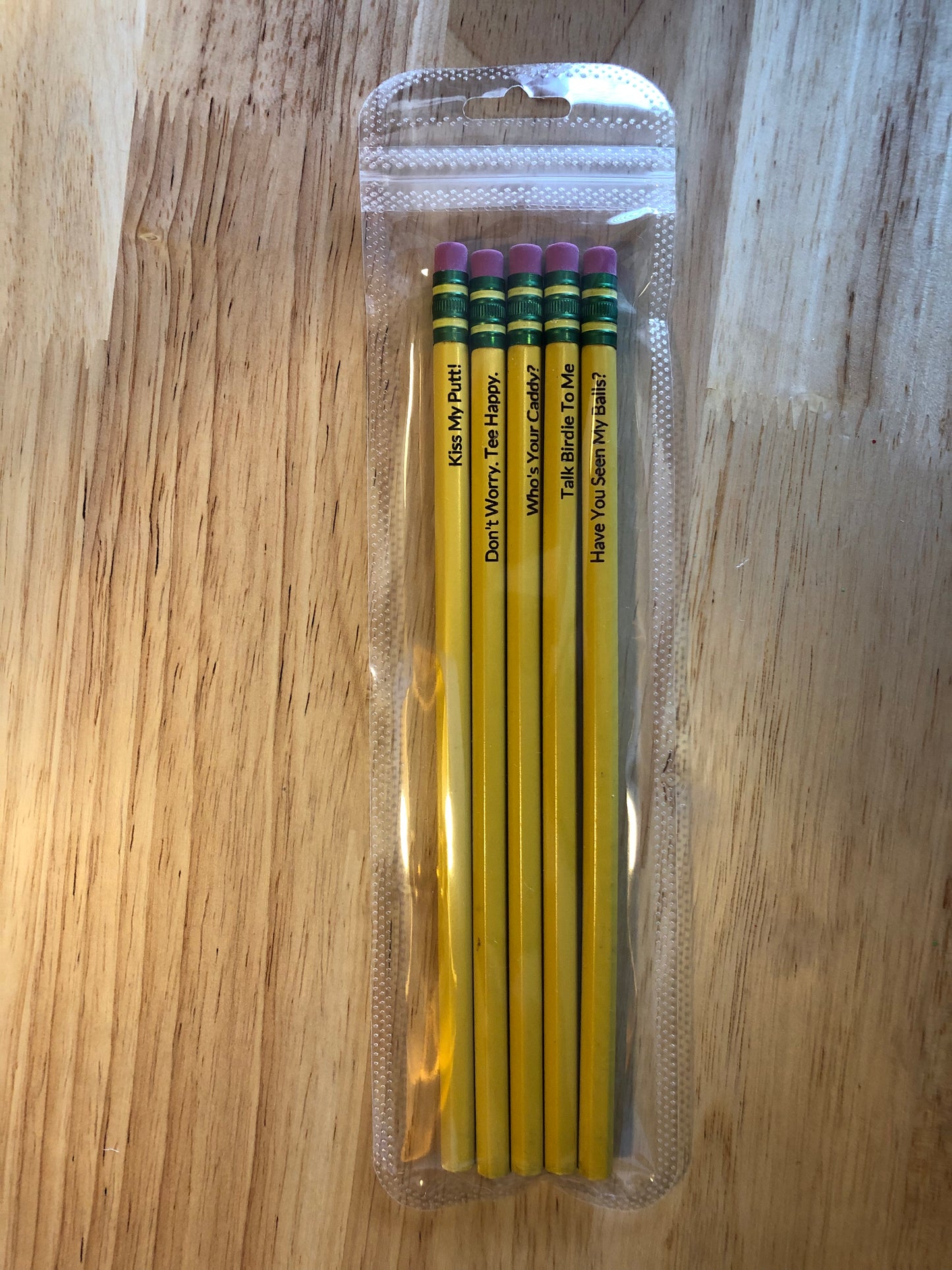 Golf Laser Engraved Pencils