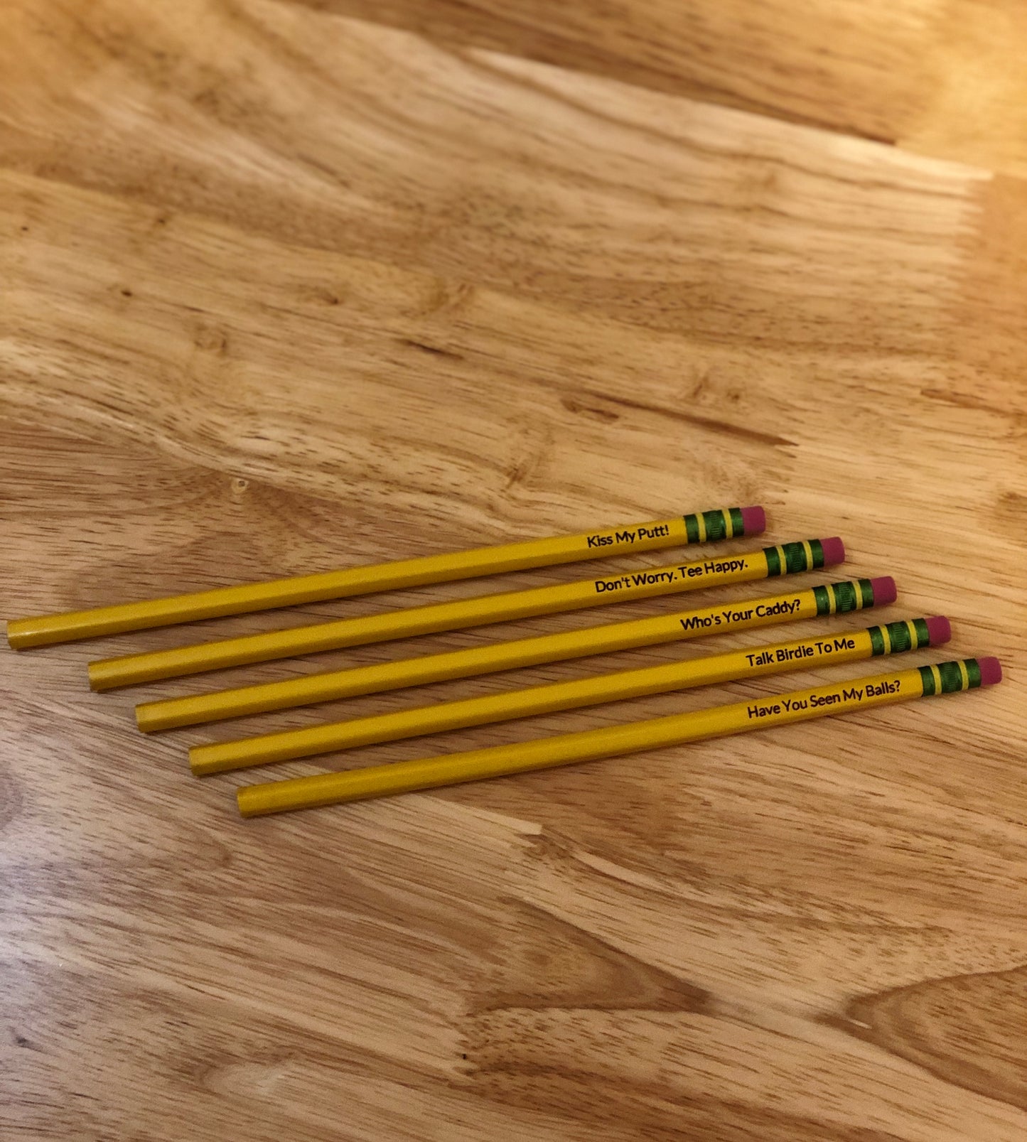 Golf Laser Engraved Pencils