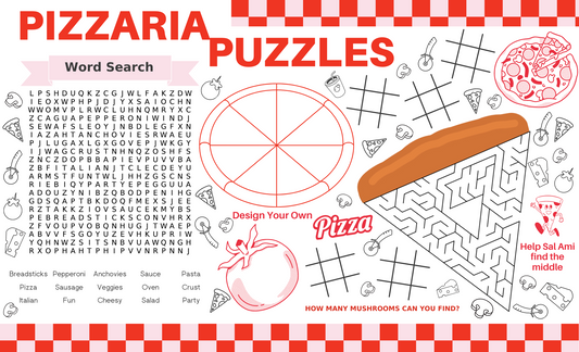 Pizza Party Placemat Customizable Digital Download