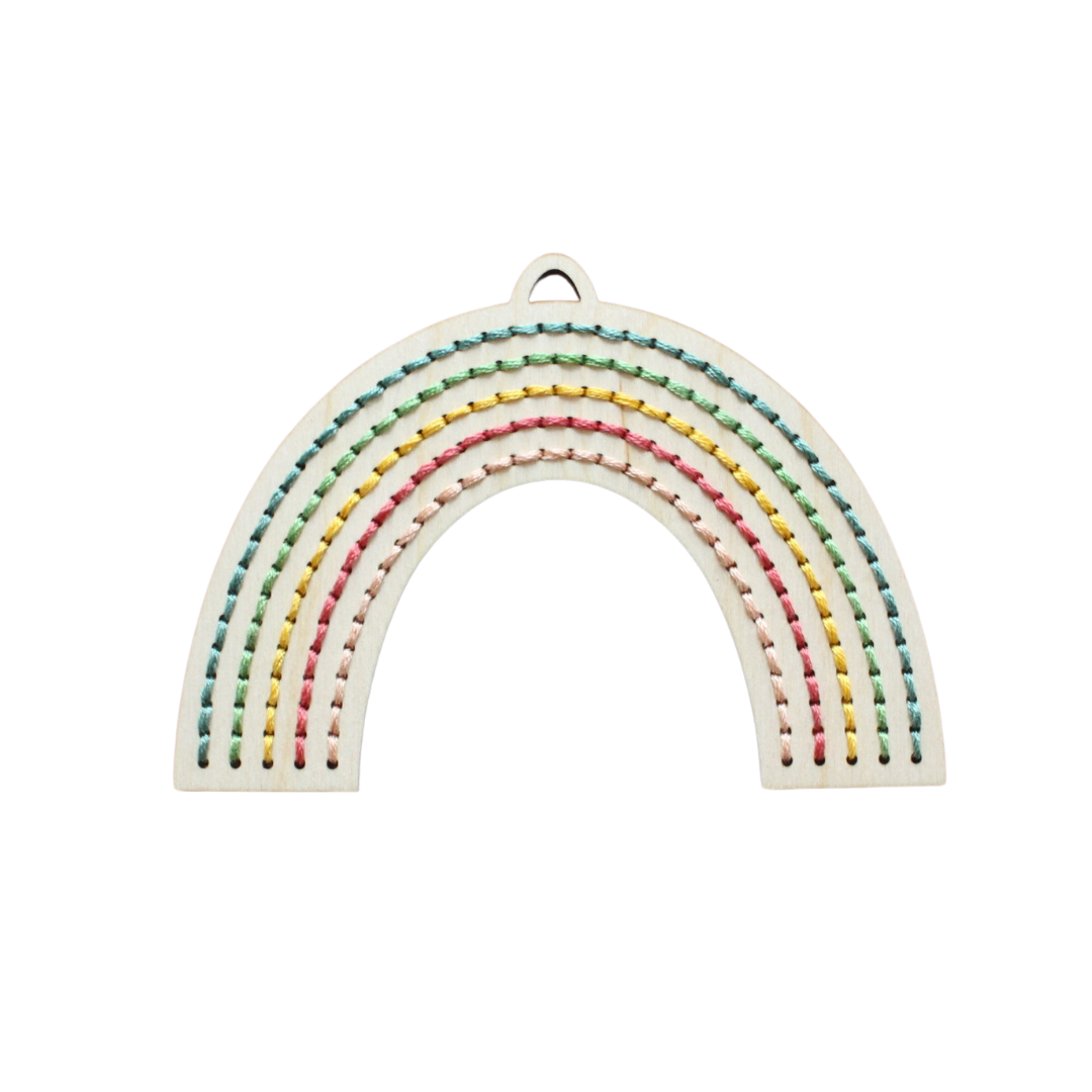 Rainbow Embroidery Lacing Ornament Kit