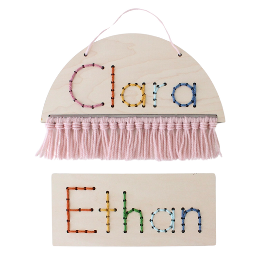 Custom Name Embroidery Lacing Card or Macrame Sign Kit