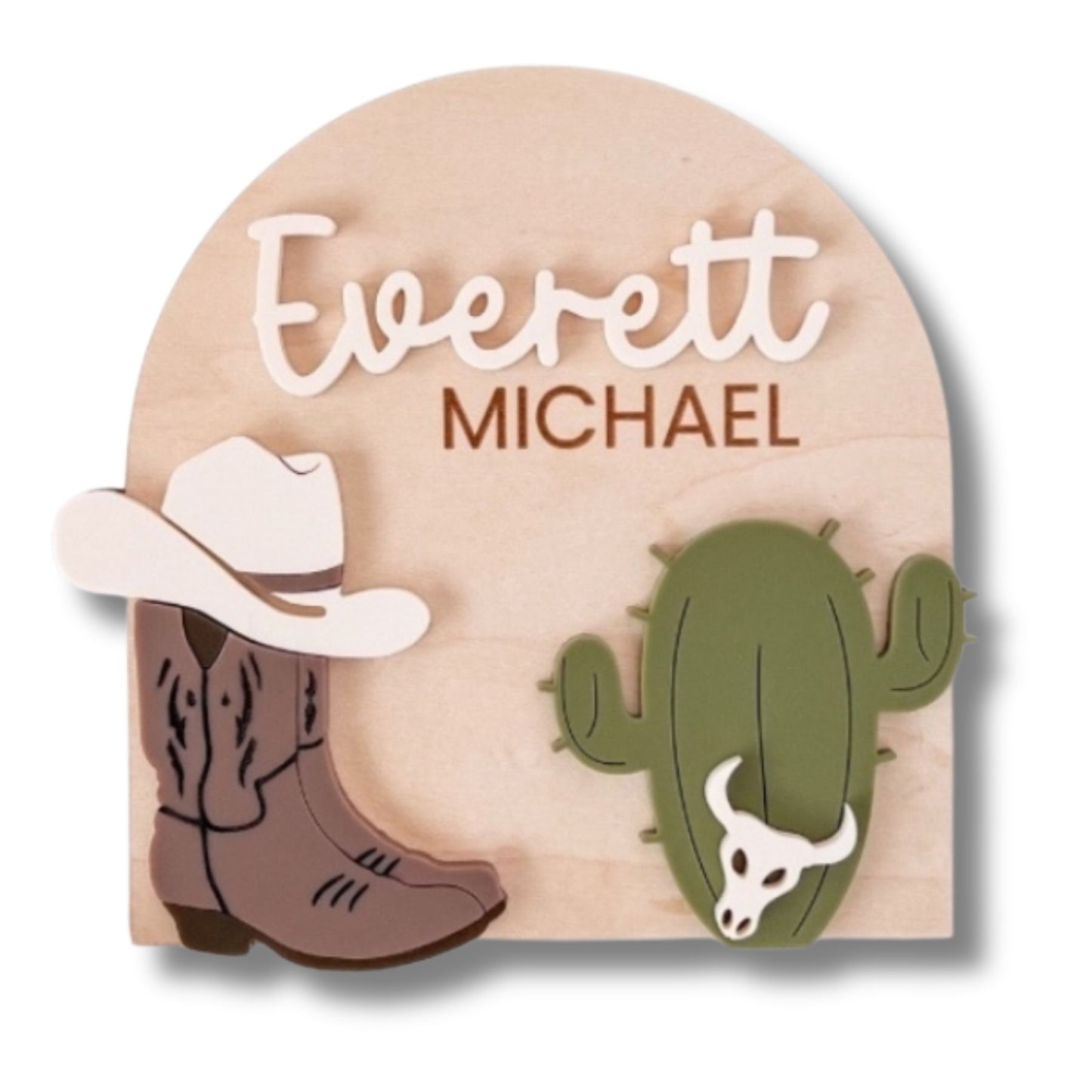 Western Baby Announcement Sign- Cowboy