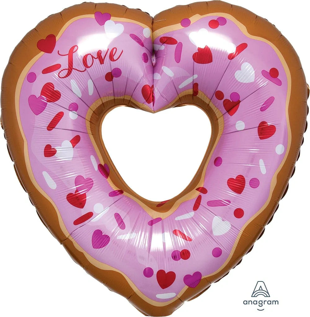 Love Donut Foil Mylar Balloon