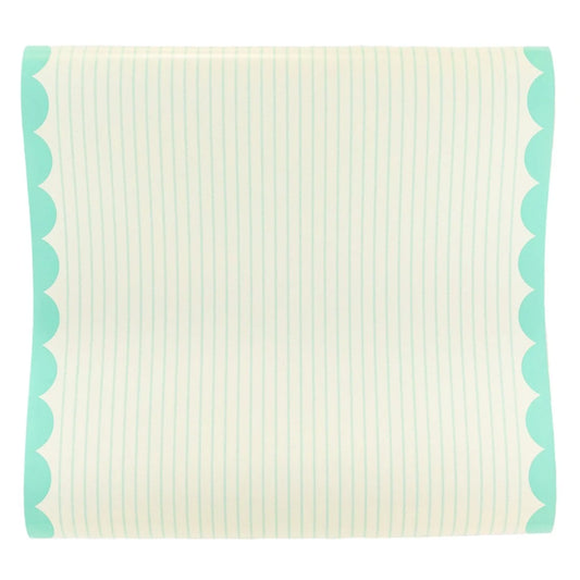 Blue Scalloped Table Runner