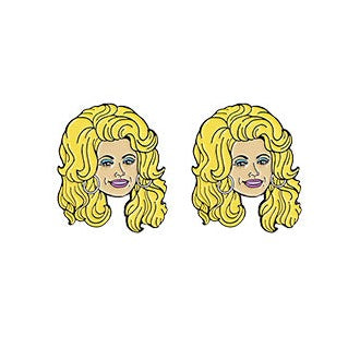 Traditional Dolly Parton Stud Earrings