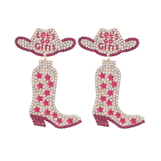 Let's Go Girls Cowgirl Earrings