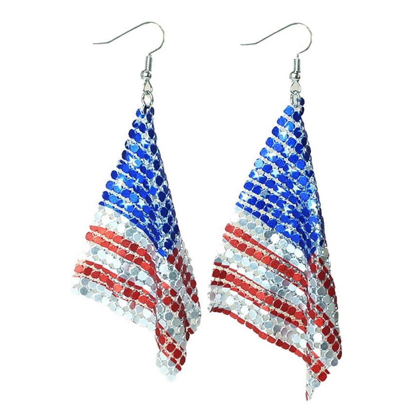 American Flag Shimmer Earrings